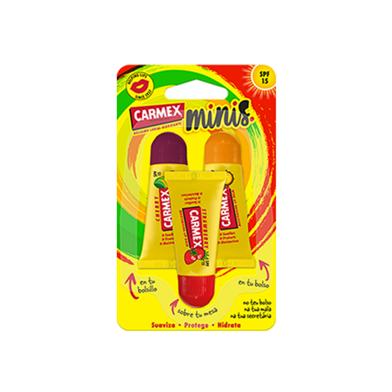 Carmex Minis Bálsamo Labial Hidratante SPF15 3x5g