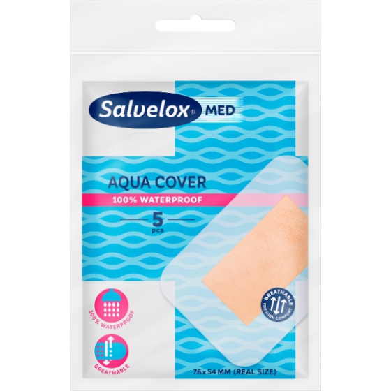 Salvelox Med Aqua Cover 76x54mm X 5