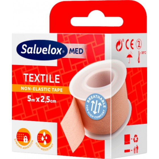 Salvelox Adesivo Ades Tx 5m X2,5cm Carne