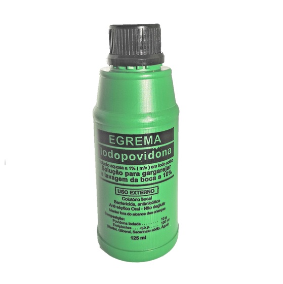 Egrema Iodopovidona Solução Bucal 10% 125 ml