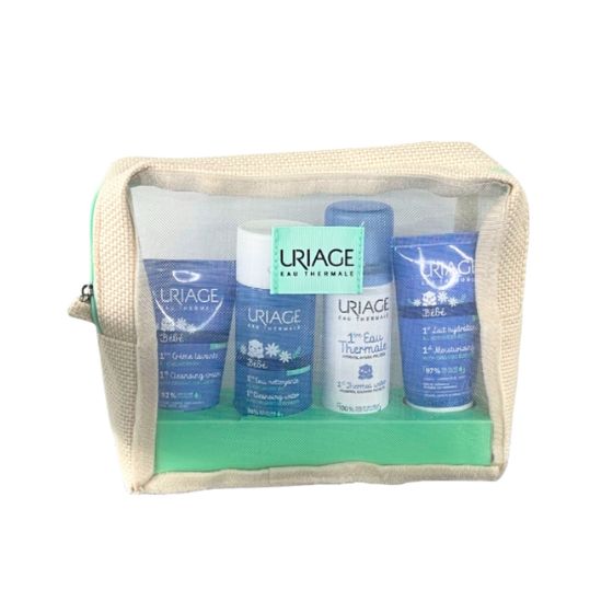 Uriage Bebé Kit Viagem Creme Lavante + 1er Lait + Água Termal + 1º Eau + 1er Change