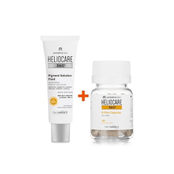 Heliocare 360 Pigment Solution Fluid SPF50 + D Plus Cápsulas X30