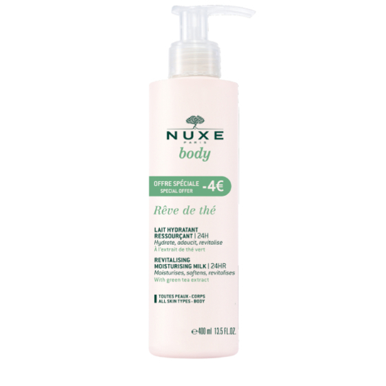 Nuxe Body Rêve de thé Revitalising Moisturising Milk 24H 400 ml -4€ oferta