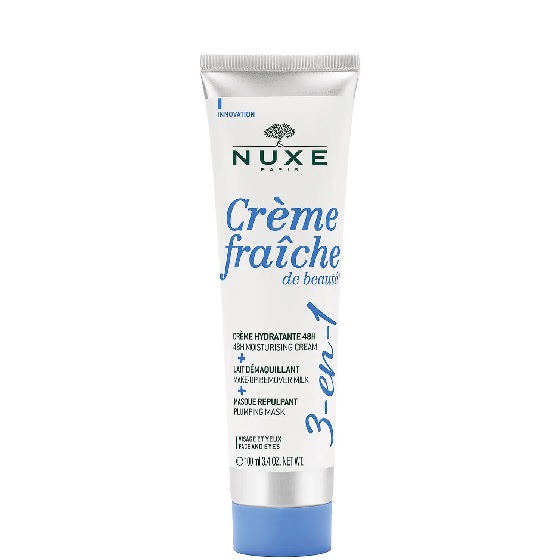 Crème fraîche de beauté® 3-in-1, 48H Moisturising Cream, Make-Up Remover Milk, Plumping Mask 100ml