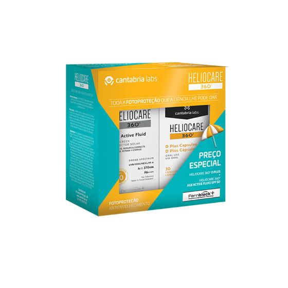Heliocare 360 Age Active Fluid SPF50 + D Plus Cápsulas