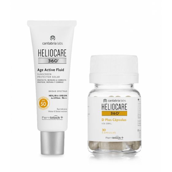 Heliocare 360 Age Active Fluid SPF50 + D Plus Cápsulas