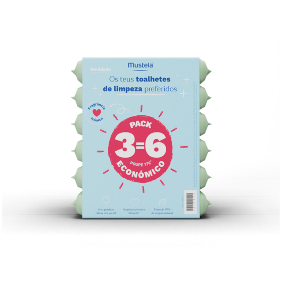 Mustela Toalhetes Lyocell BIO 60 Unidades Pack 6