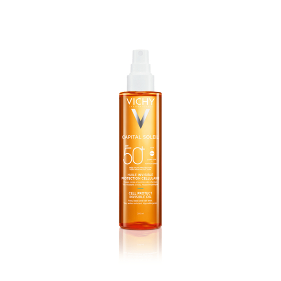 Protetor Solar Vichy Soleil Óleo Invisível Cell Protect FPS50+ 200ml
