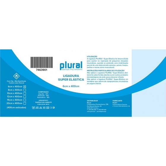 Ligadura Super Elast 6cmx400cm Plural