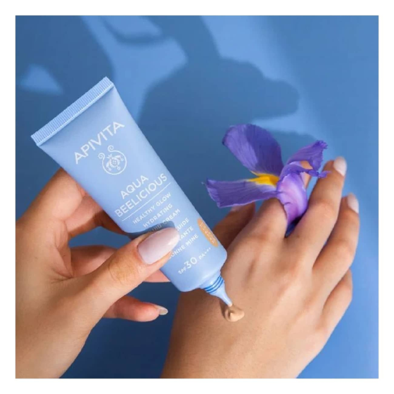 Apivita Aqua Beelicious SPF30 com cor ROTINA